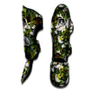 Coconut And Vanilla Flower Print Pattern Muay Thai Shin Guards-grizzshop