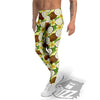 Coconut Beige Print Pattern Men's Leggings-grizzshop