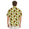 Coconut Beige Print Pattern Men's Short Sleeve Shirts-grizzshop