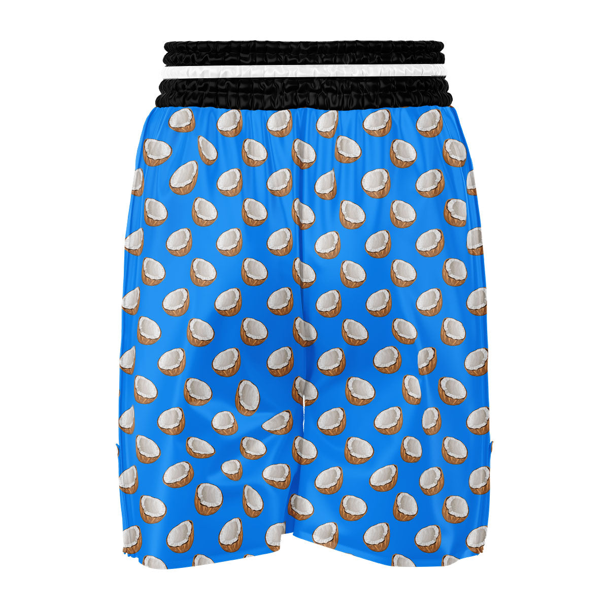 Coconut Blue Print Pattern Boxing Shorts-grizzshop