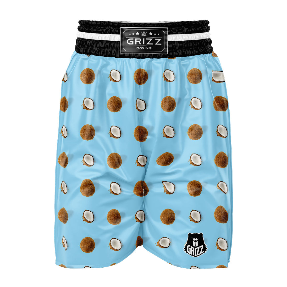 Coconut Blue Summer Print Pattern Boxing Shorts-grizzshop