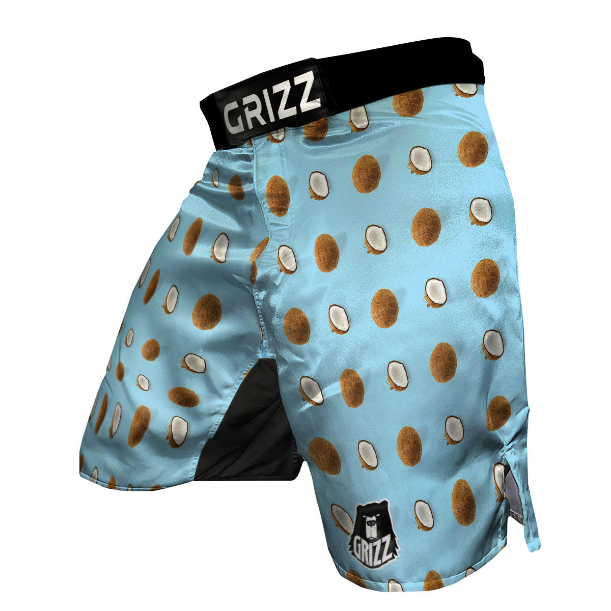 Coconut Blue Summer Print Pattern MMA Shorts-grizzshop