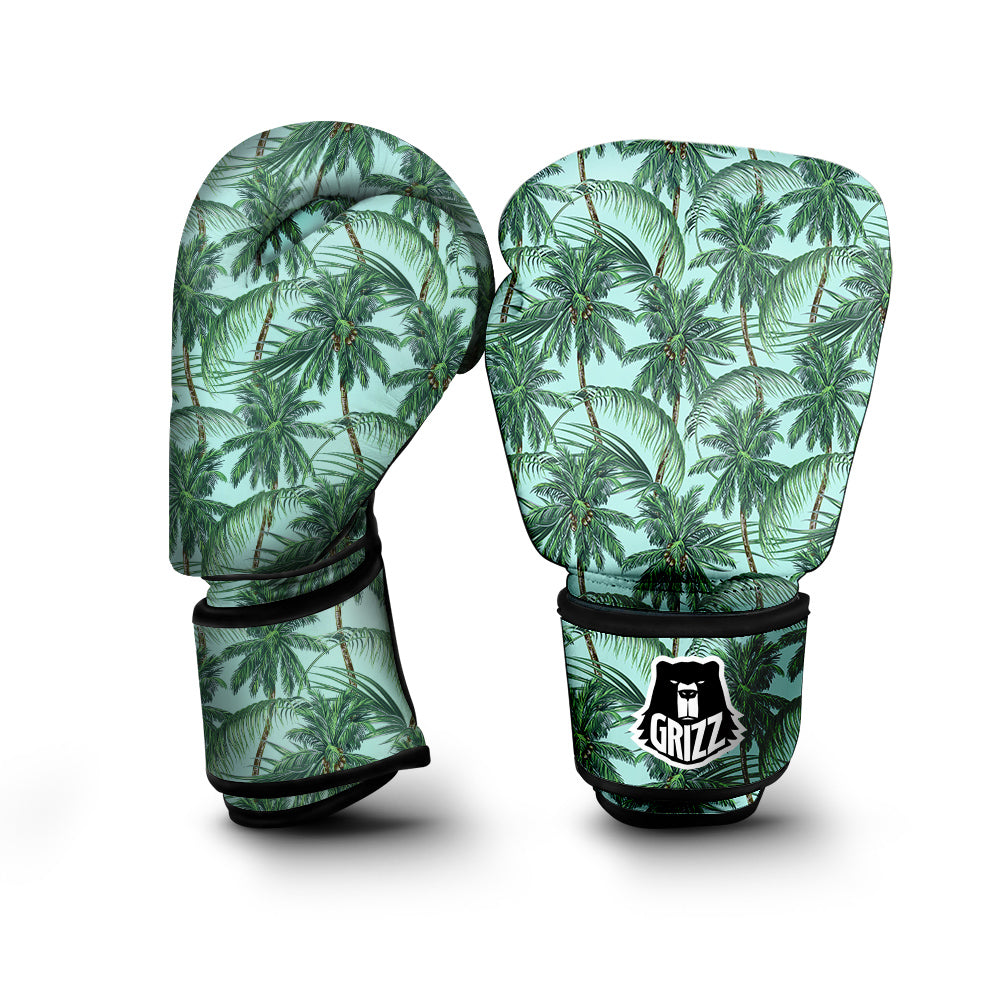 Coconut Leaf Print Boxing Gloves-grizzshop