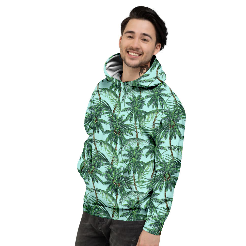 Coconut Leaf Print Men's Hoodie-grizzshop