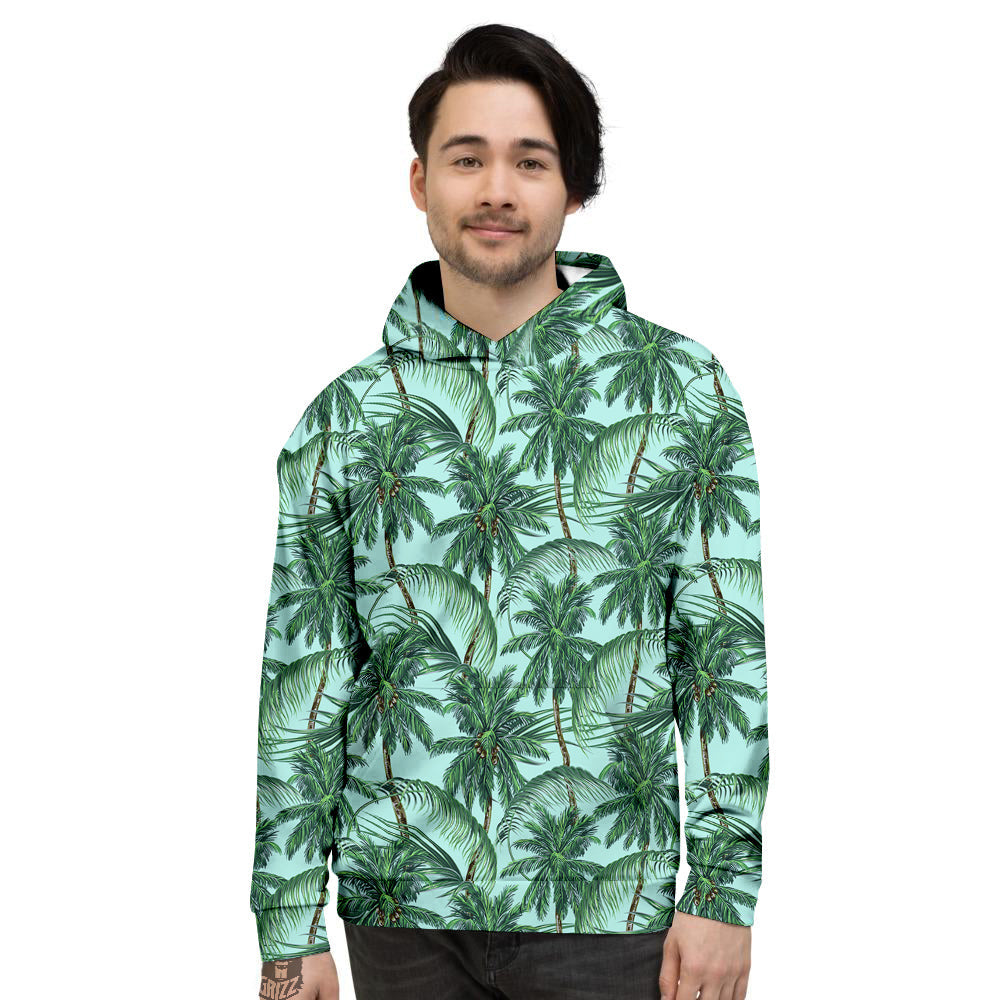 Coconut Leaf Print Men's Hoodie-grizzshop