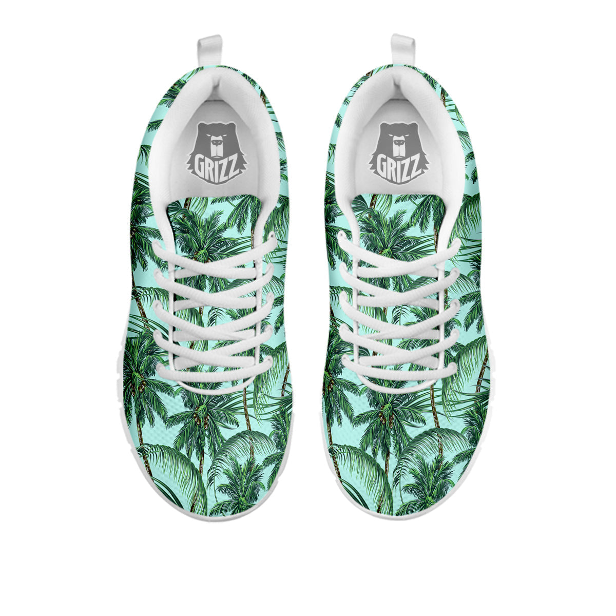 Coconut Leaf Print White Sneaker-grizzshop