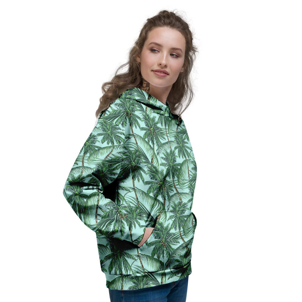 Coconut Leaf Print Women's Hoodie-grizzshop