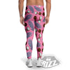 Coconut Pink And Palm Leaf Print Pattern Men's Leggings-grizzshop