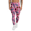 Coconut Pink And Palm Leaf Print Pattern Men's Leggings-grizzshop