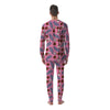 Coconut Pink And Palm Leaf Print Pattern Men's Pajamas-grizzshop