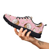 Coconut Pink Print Pattern Black Sneaker-grizzshop