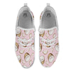 Coconut Pink Print Pattern White Athletic Shoes-grizzshop