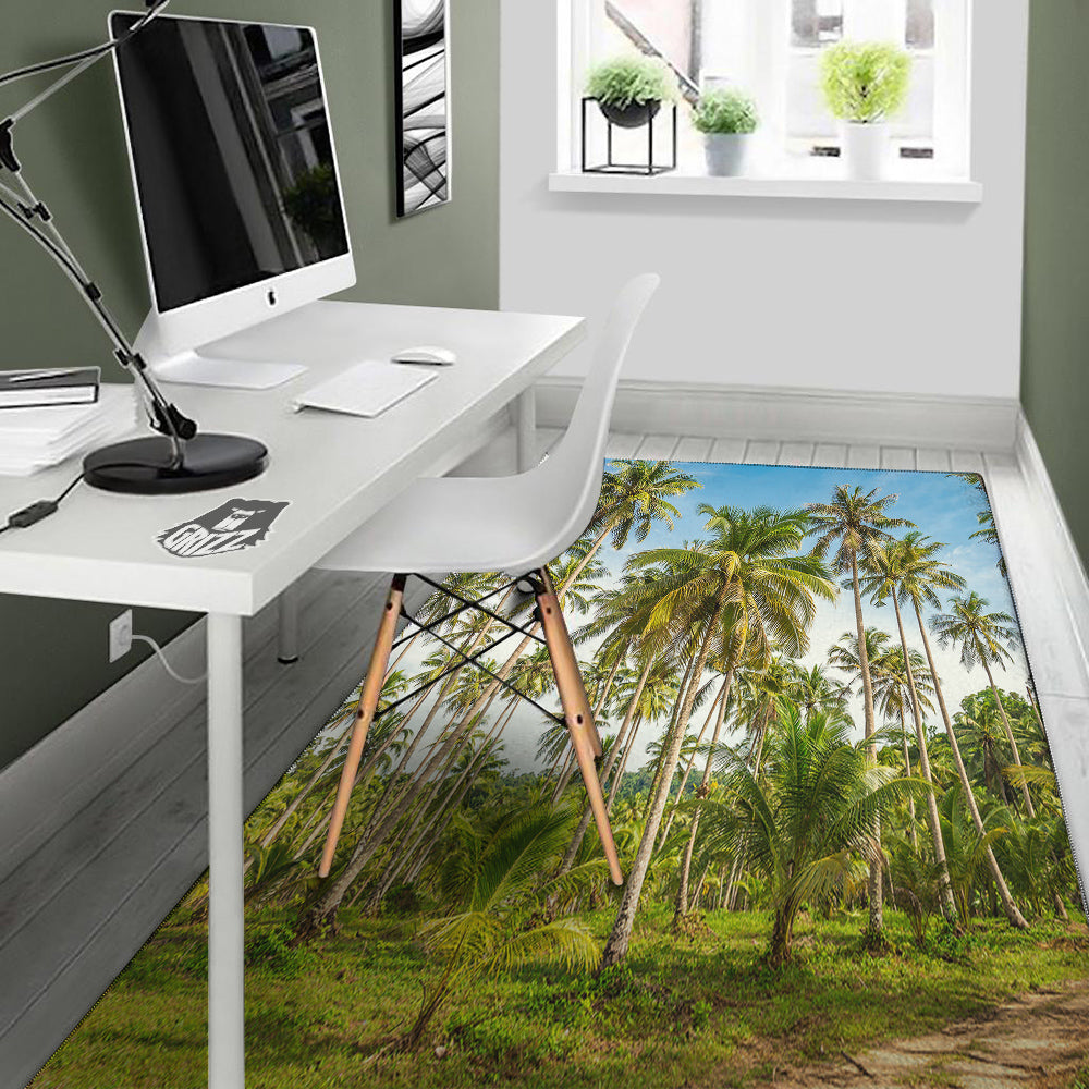Coconut Tree Print Floor Mat-grizzshop