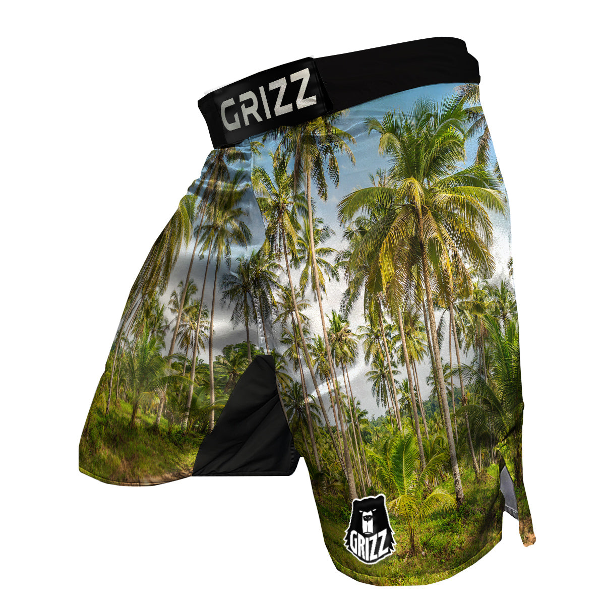Coconut Tree Print MMA Shorts-grizzshop