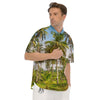 Coconut Tree Print Men's Short Sleeve Shirts-grizzshop