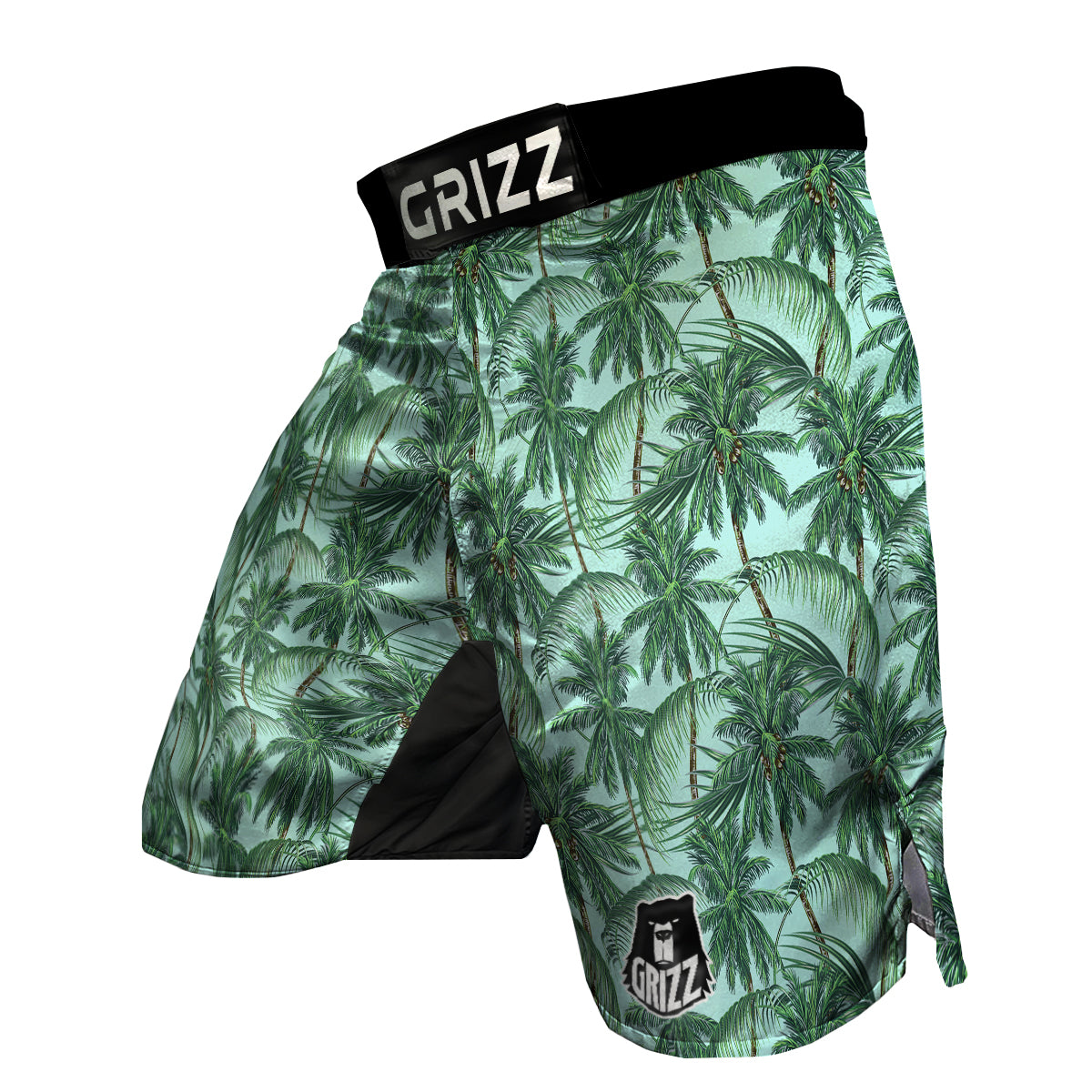Coconut Tree Vintage Print Pattern MMA Shorts-grizzshop