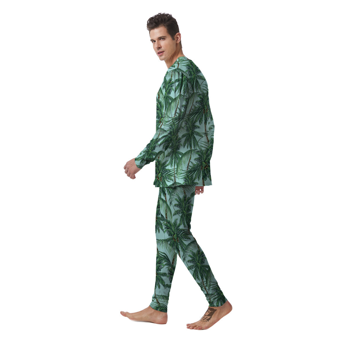 Coconut Tree Vintage Print Pattern Men's Pajamas-grizzshop