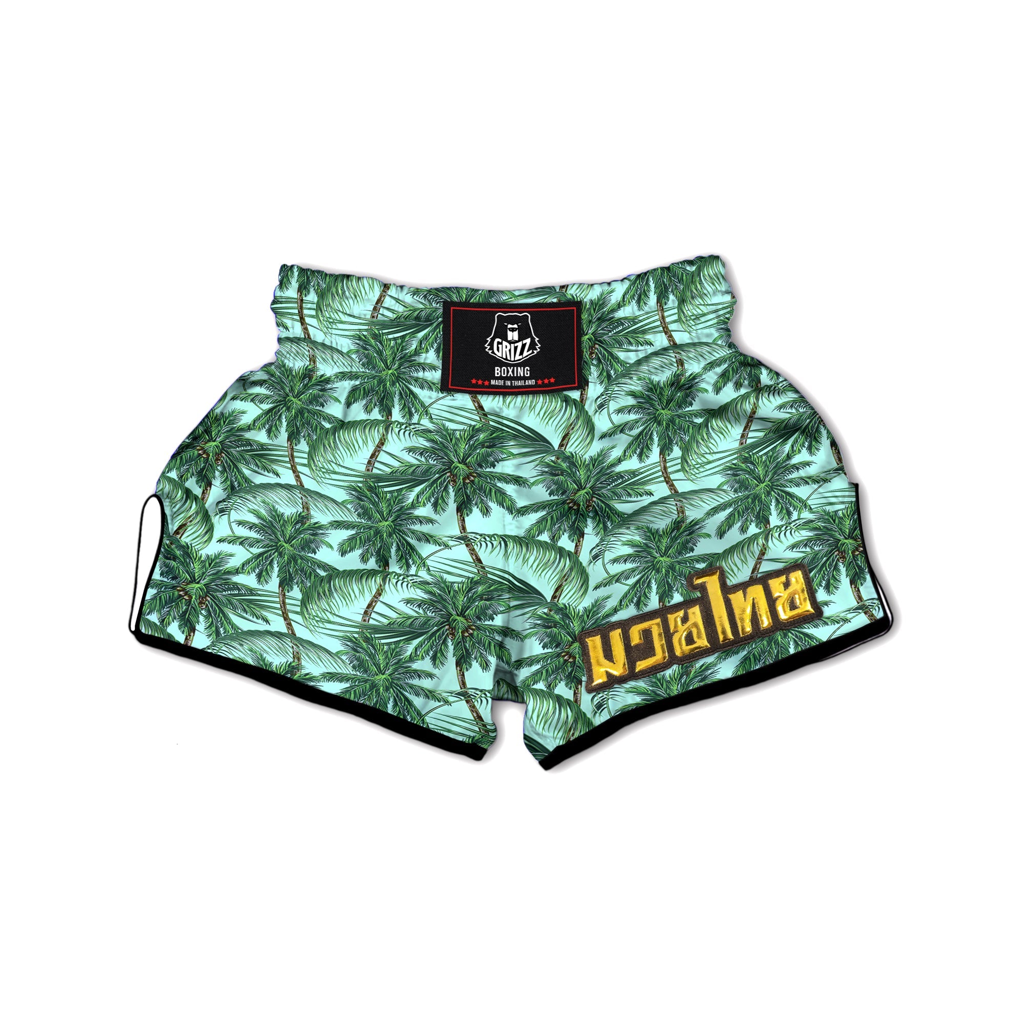 Coconut Tree Vintage Print Pattern Muay Thai Boxing Shorts-grizzshop