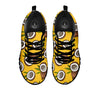 Coconut Yellow Print Pattern Black Sneaker-grizzshop