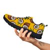 Coconut Yellow Print Pattern Black Sneaker-grizzshop