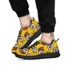 Coconut Yellow Print Pattern Black Sneaker-grizzshop