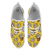 Coconut Yellow Print Pattern White Athletic Shoes-grizzshop