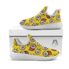 Coconut Yellow Print Pattern White Athletic Shoes-grizzshop