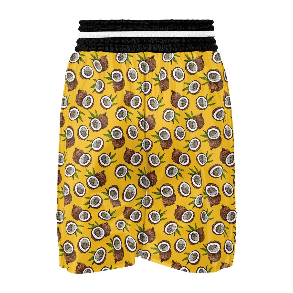 Coconut Yellow Vintage Print Pattern Boxing Shorts-grizzshop