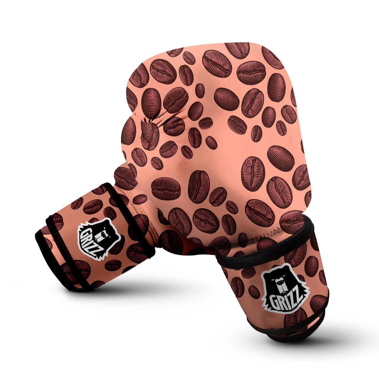 Coffee Bean Vintage Print Pattern Boxing Gloves-grizzshop