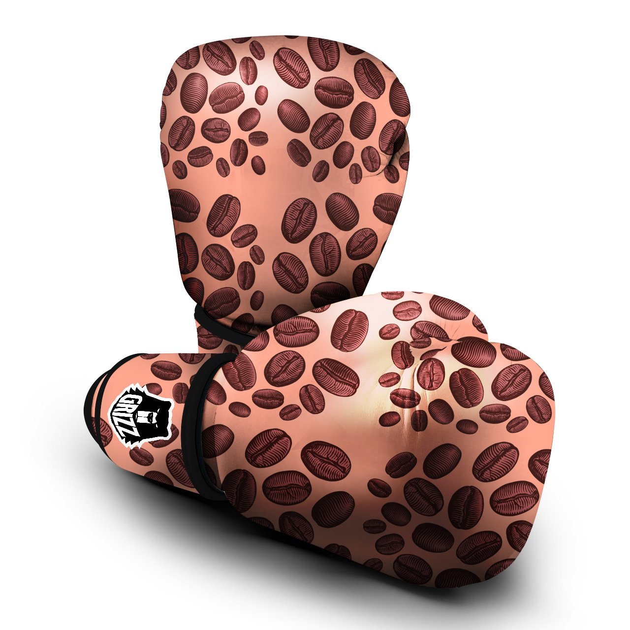Coffee Bean Vintage Print Pattern Boxing Gloves-grizzshop