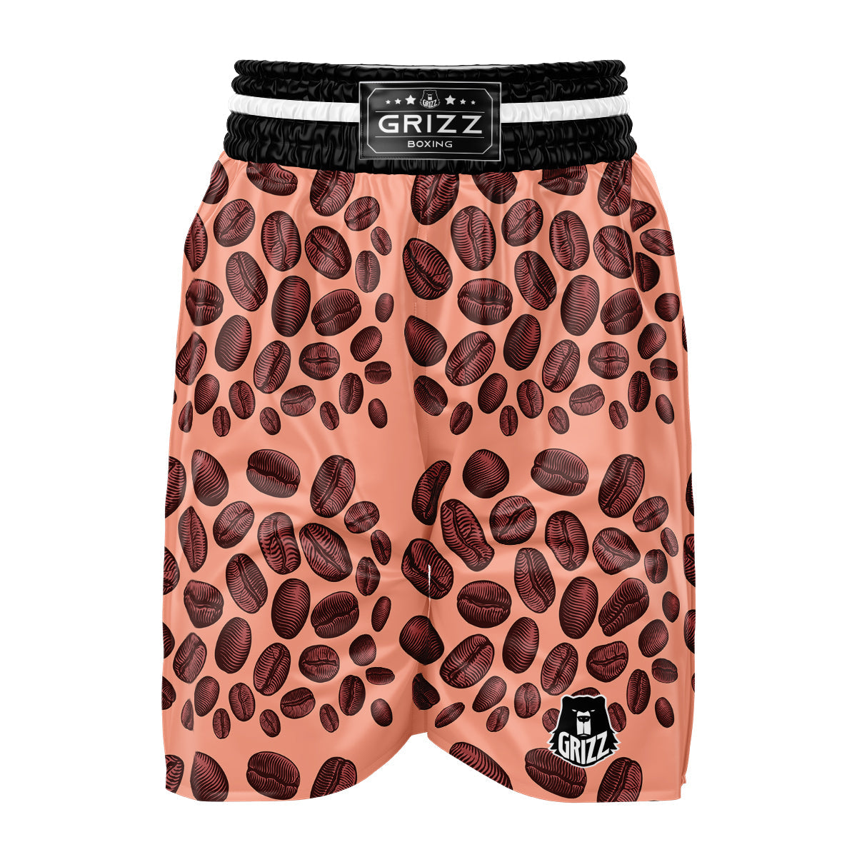 Coffee Bean Vintage Print Pattern Boxing Shorts-grizzshop