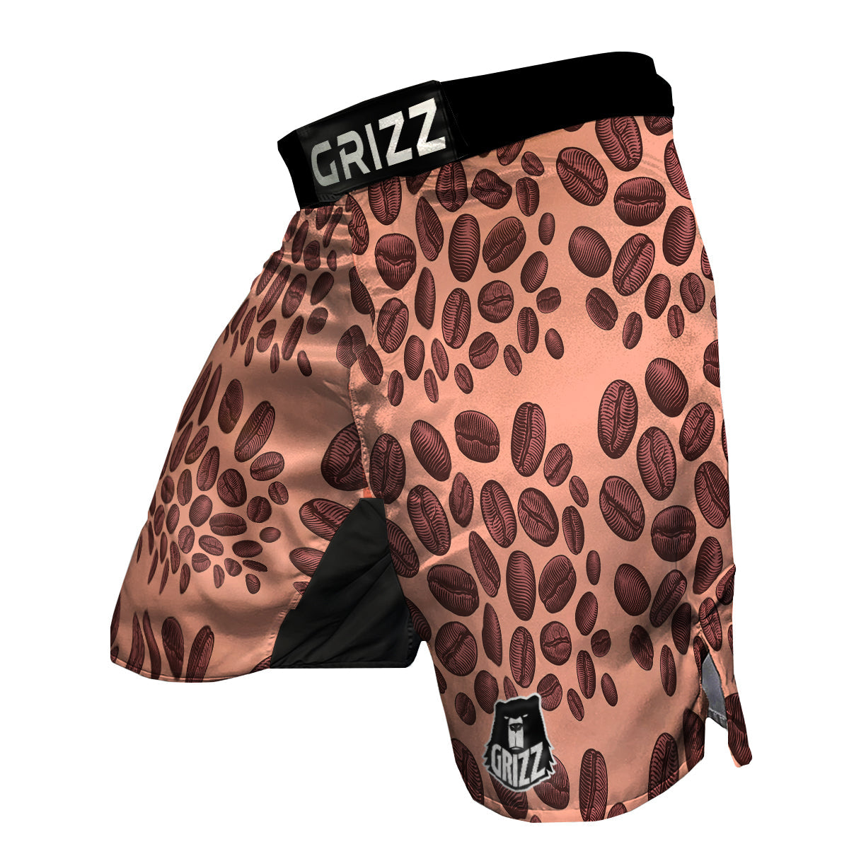 Coffee Bean Vintage Print Pattern MMA Shorts-grizzshop