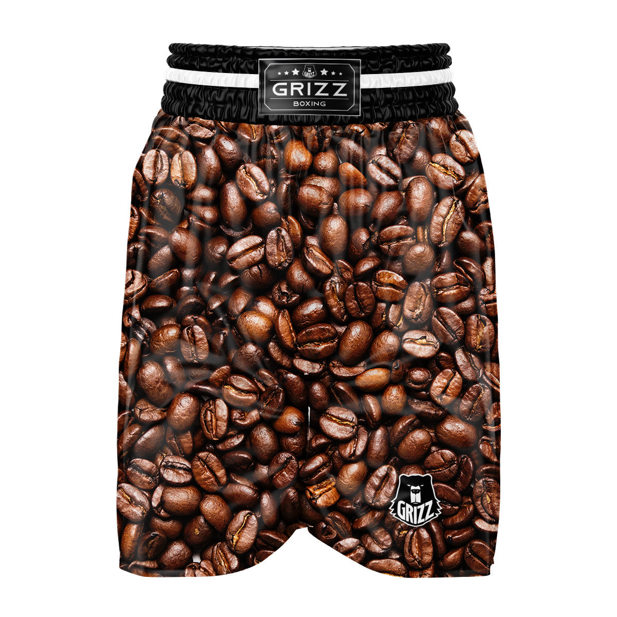 Coffee Beans Print Boxing Shorts-grizzshop