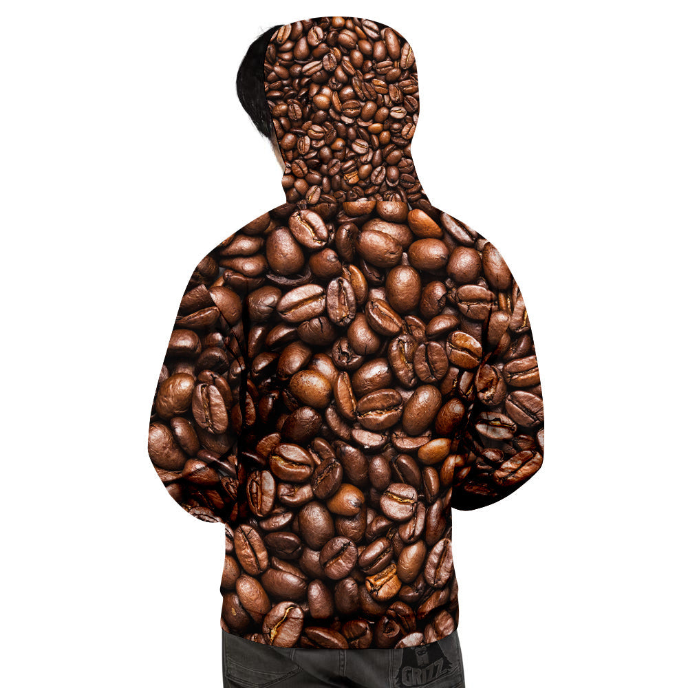 Coffee Beans Print Men's Hoodie-grizzshop
