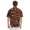 Coffee Beans Print Men's Short Sleeve Shirts-grizzshop