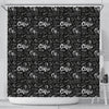 Coffee Black Pattern Print Bathroom Shower Curtain-grizzshop