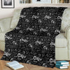 Coffee Black Pattern Print Blanket-grizzshop