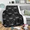 Coffee Black Pattern Print Blanket-grizzshop