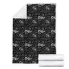 Coffee Black Pattern Print Blanket-grizzshop