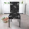 Coffee Black Pattern Print Chair Cover-grizzshop