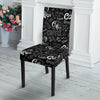 Coffee Black Pattern Print Chair Cover-grizzshop