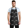 Coffee Black Pattern Print Men's Apron-grizzshop