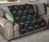 Coffee Black Pattern Print Quilt-grizzshop