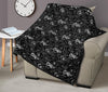 Coffee Black Pattern Print Quilt-grizzshop