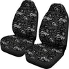 Coffee Black Pattern Print Universal Fit Car Seat Covers-grizzshop