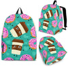 Coffee Donut Pattern Print Backpack-grizzshop
