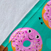 Coffee Donut Pattern Print Blanket-grizzshop