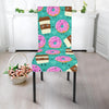 Coffee Donut Pattern Print Chair Cover-grizzshop