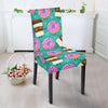 Coffee Donut Pattern Print Chair Cover-grizzshop