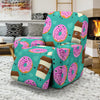 Coffee Donut Pattern Print Recliner Cover-grizzshop